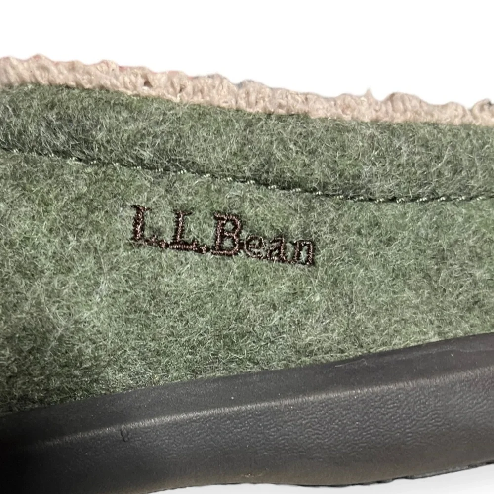 🌻L.L.Bean Moose Pattern Wool-clog style Daybreak Scuffs Women's Size 6_6